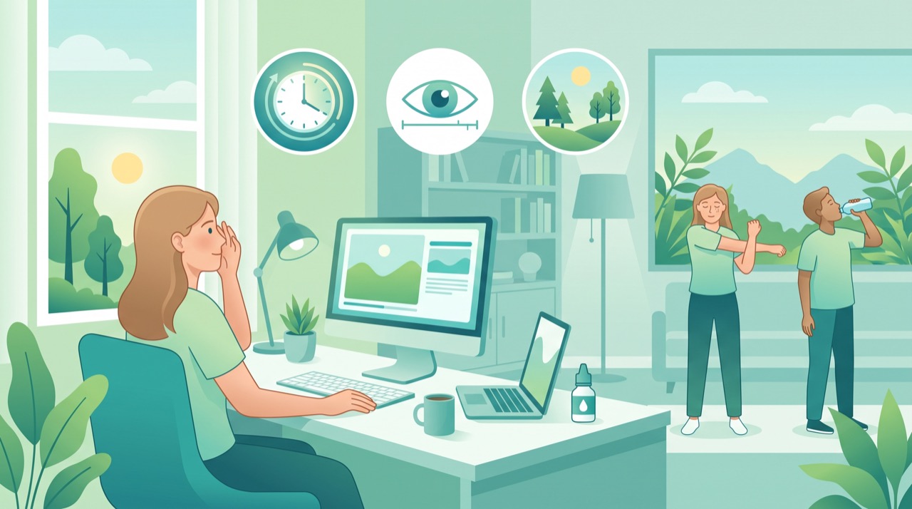 Screen Fatigue and Dry Eyes: The 20-20-20 Rule and Other Simple Fixes